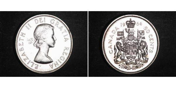 50 Cent Canada Silver Elizabeth II (1926-2022)