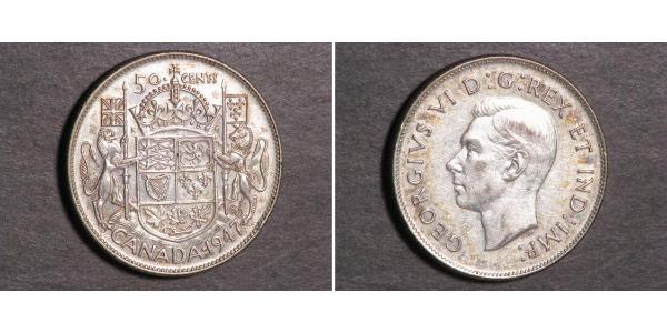 50 Cent Canada Silver George VI (1895-1952)