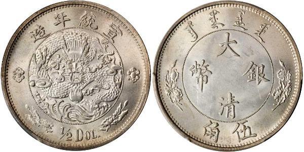 50 Cent China Silver 