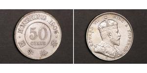 50 Cent Hong Kong Silver Edward VII (1841-1910)