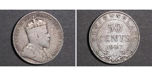 50 Cent Newfoundland and Labrador Silver Edward VII (1841-1910)