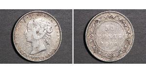 50 Cent Newfoundland and Labrador Silver Victoria (1819 - 1901)