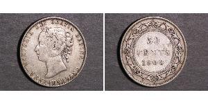 50 Cent Newfoundland and Labrador Silver Victoria (1819 - 1901)