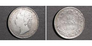 50 Cent Newfoundland and Labrador Silver Victoria (1819 - 1901)