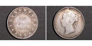 50 Cent Newfoundland and Labrador Silver Victoria (1819 - 1901)