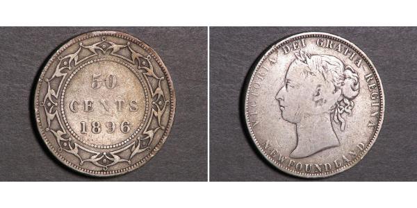 50 Cent Newfoundland and Labrador Silver Victoria (1819 - 1901)