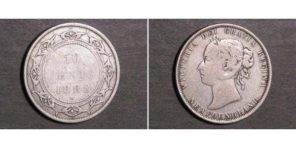 50 Cent Newfoundland and Labrador Silver Victoria (1819 - 1901)