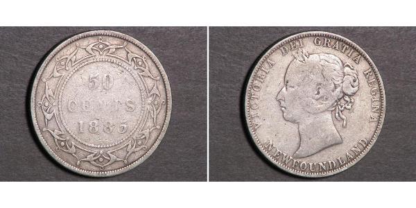 50 Cent Newfoundland and Labrador Silver Victoria (1819 - 1901)