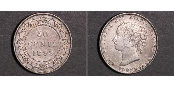 50 Cent Newfoundland and Labrador Silver Victoria (1819 - 1901)