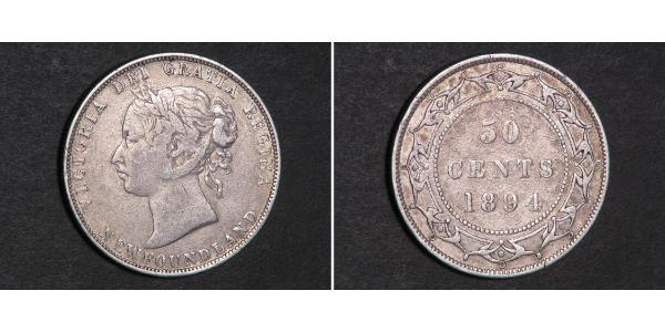 50 Cent Newfoundland and Labrador Silver Victoria (1819 - 1901)