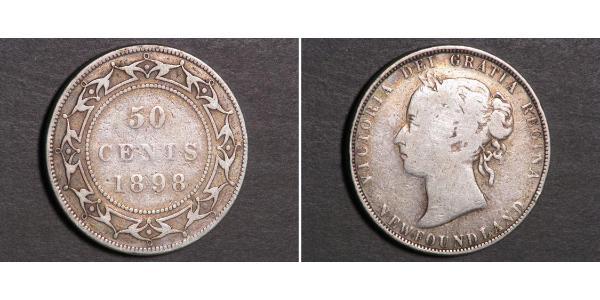 50 Cent Newfoundland and Labrador Silver Victoria (1819 - 1901)