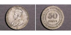 50 Cent Straits Settlements (1826 - 1946) Silver George V of the United Kingdom (1865-1936)