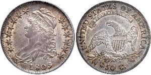 50 Cent USA (1776 - ) Silver 