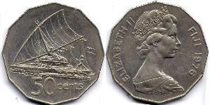 50 Cent Fiji  Elizabeth II (1926-2022)