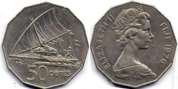 50 Cent Fiji  Elizabeth II (1926-2022)