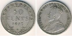 50 Cent 加拿大 銀 乔治五世  (1865-1936)