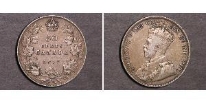 50 Cent 加拿大 銀 乔治五世  (1865-1936)