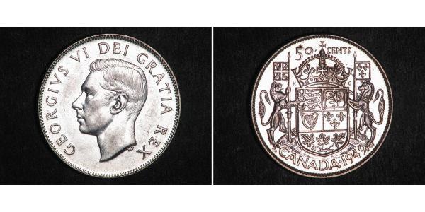 50 Cent 加拿大 銀 乔治六世 (1895-1952)