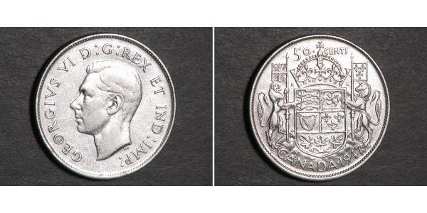 50 Cent 加拿大 銀 乔治六世 (1895-1952)