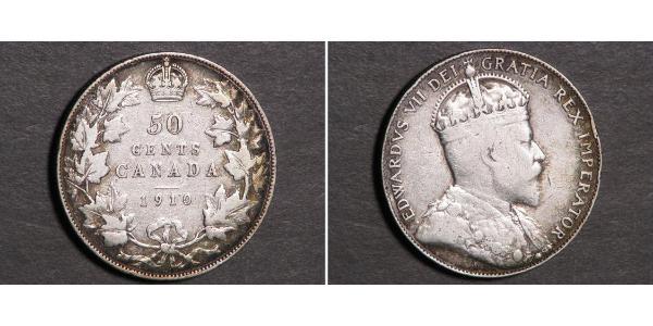 50 Cent 加拿大 銀 爱德华七世 (1841-1910)