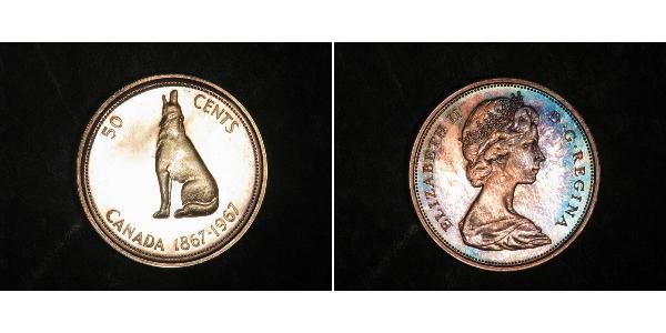 50 Cent 加拿大 銀 伊丽莎白二世 (1926-2022)