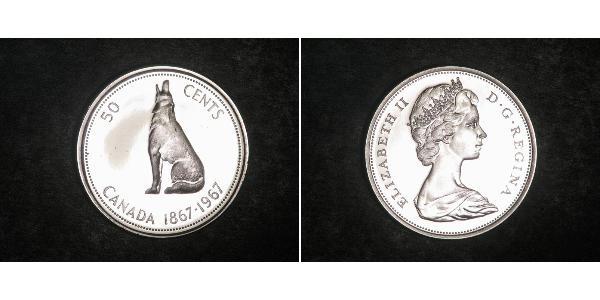 50 Cent 加拿大 銀 伊丽莎白二世 (1926-2022)