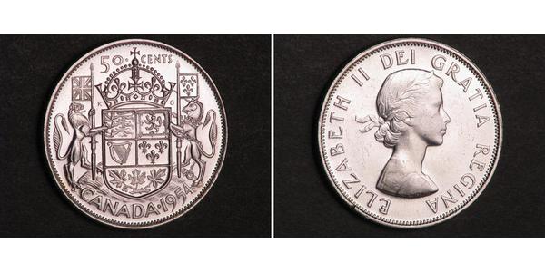 50 Cent 加拿大 銀 伊丽莎白二世 (1926-2022)