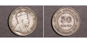 50 Cent 海峡殖民地 銀 爱德华七世 (1841-1910)