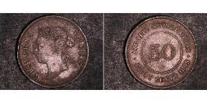 50 Cent 海峡殖民地 銀 维多利亚 (英国君主)