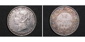 50 Cent 紐芬蘭與拉布拉多 銀 维多利亚 (英国君主)