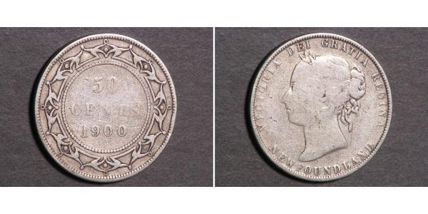 50 Cent 紐芬蘭與拉布拉多 銀 维多利亚 (英国君主)