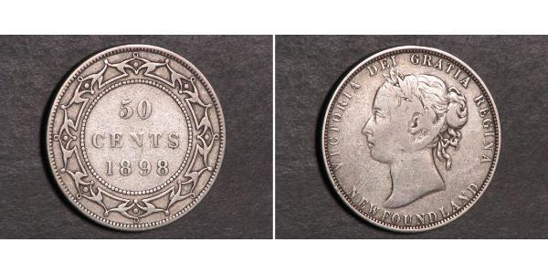 50 Cent 紐芬蘭與拉布拉多 銀 维多利亚 (英国君主)