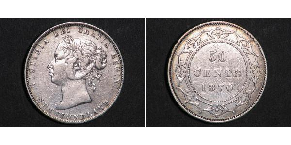 50 Cent 紐芬蘭與拉布拉多 銀 维多利亚 (英国君主)