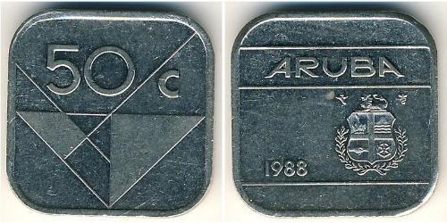 50 Cent Aruba 銅/镍 