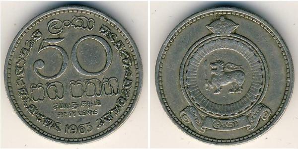 50 Cent Sri Lanka/Ceylon 銅/镍 