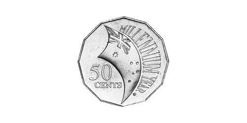 50 Cent 澳大利亚 銅/镍 伊丽莎白二世 (1926-2022)