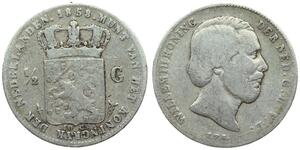50 Cent / 1/2 Gulden Reino de los Países Bajos (1815 - ) Plata Guillermo III de los Países Bajos