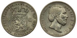 50 Cent / 1/2 Gulden Königreich der Niederlande (1815 - ) Silber Wilhelm III. (Niederlande)