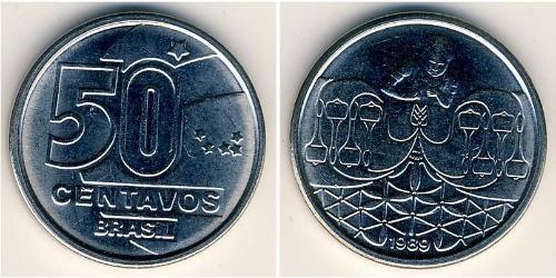 50 Centavo Brasile Acciaio 