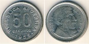 50 Centavo Argentina (1861 - ) Acciaio/Nichel 