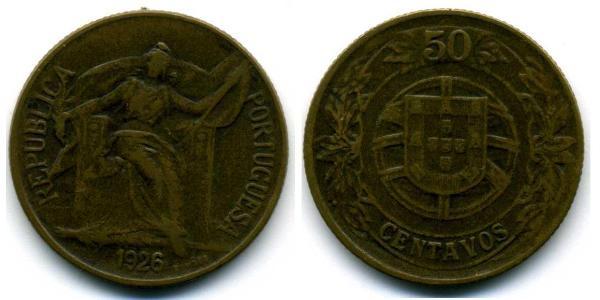 50 Centavo Primera República Portuguesa (1910 - 1926) Aluminio/Bronce 