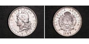 50 Centavo Argentinien (1861 - ) Argent 