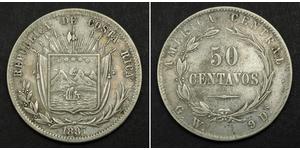 50 Centavo Costa Rica Argent 