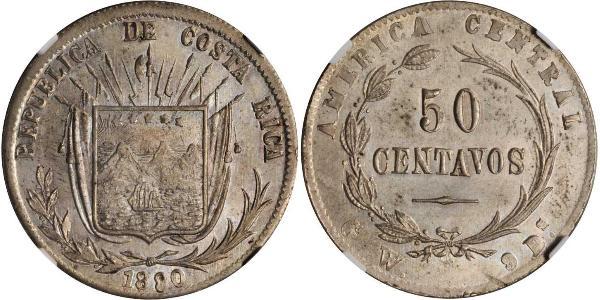 50 Centavo Costa Rica Argent 