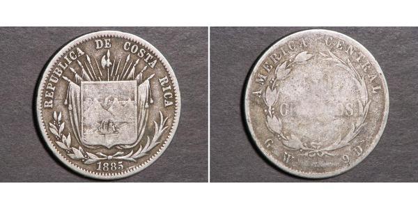 50 Centavo Costa Rica Argent 