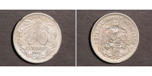 50 Centavo Mexique (1867 - ) Argent 