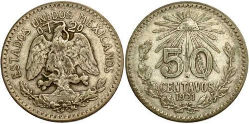 50 Centavo Mexique (1867 - ) Argent 