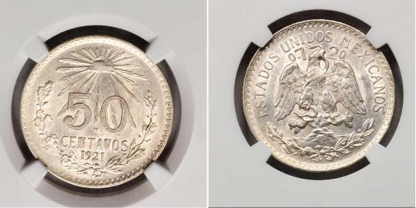 50 Centavo Mexique (1867 - ) Argent 