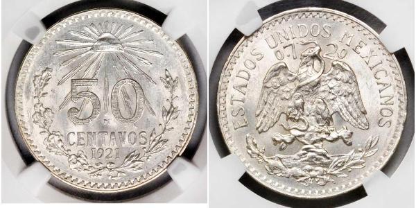 50 Centavo Mexique (1867 - ) Argent 