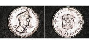 50 Centavo Philippines Argent Douglas MacArthur (1880 - 1964) 